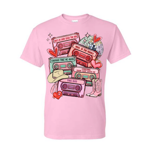 Country Cassette Valentine's Shirt